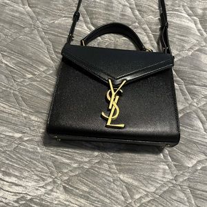 CASSANDRA MINI TOP HANDLE BAG IN BOX SAINT LAURENT LEATHER NEVER USED